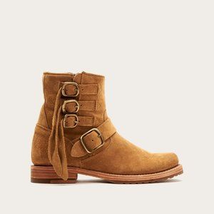 Frye Veronica Strap Short Suede Bootie